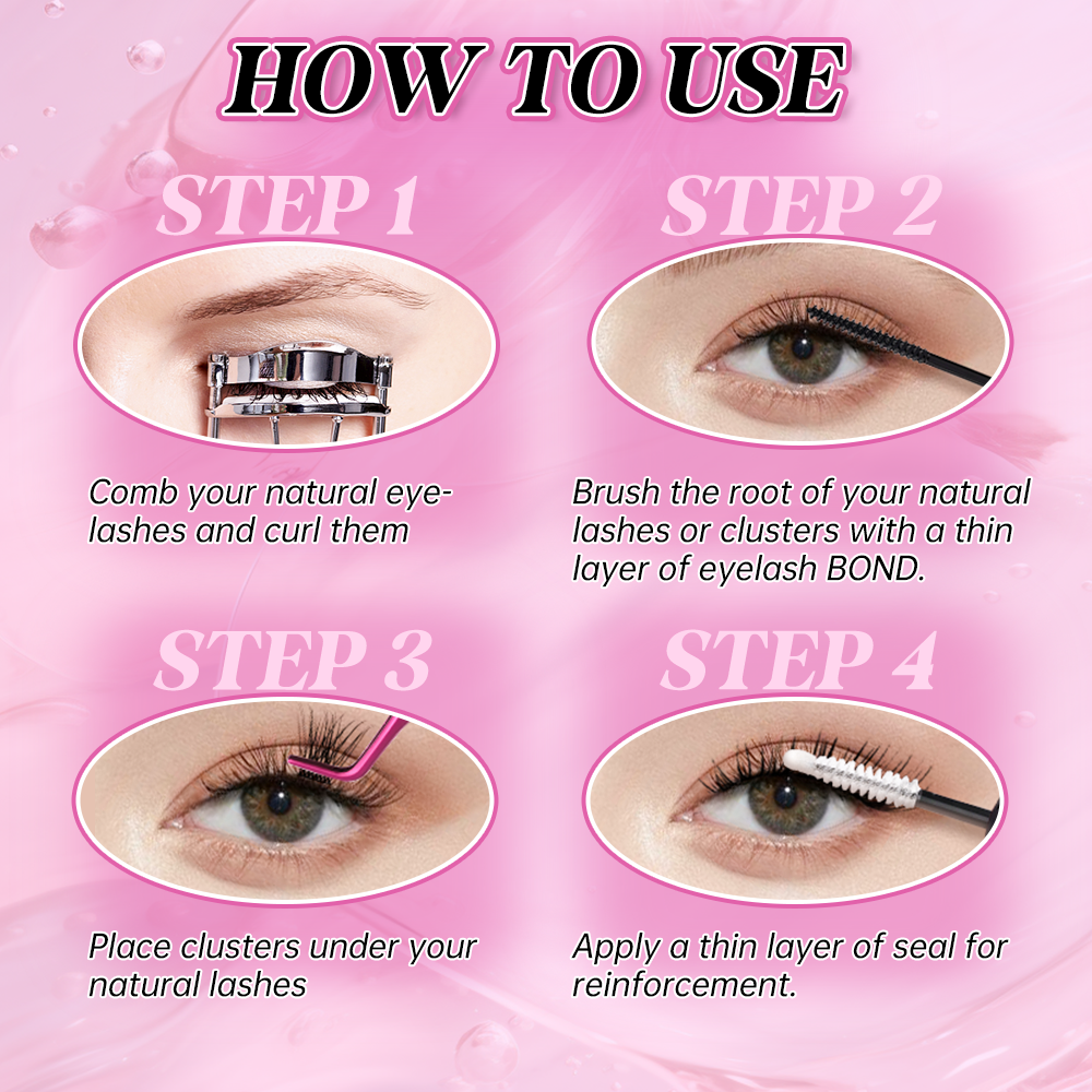 Cluster Lash Glue for Sensitive Eyes