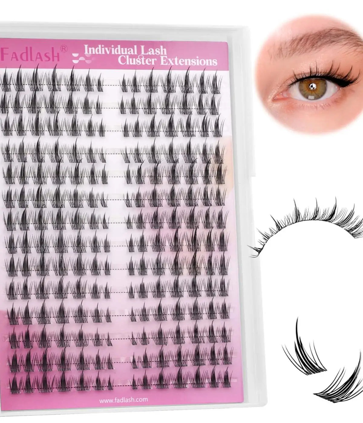 Selene Clear Band Lash Clusters Natural Looking
