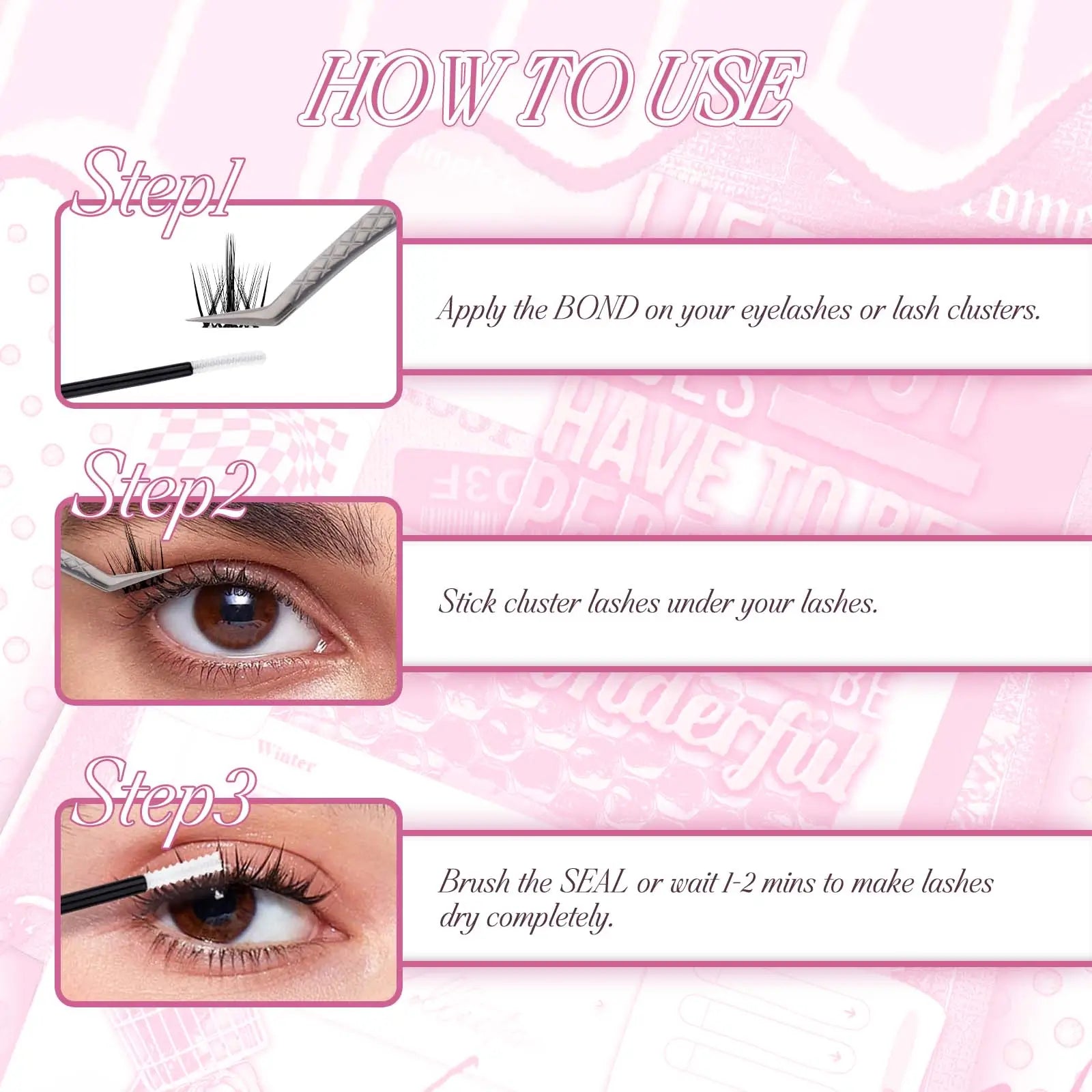 Invisible Band Lashes with Spikes