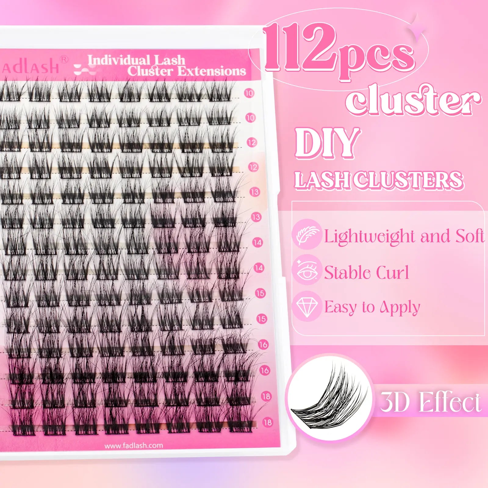 Blooming Lash Extensions DIY 3D Effect Beginner Lashes