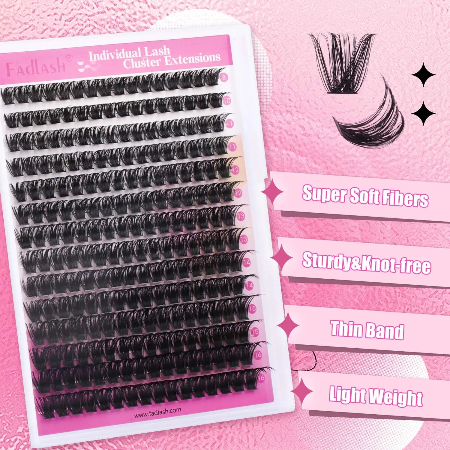 Astra 100D 3D Effect Fluffy Lash Clusters Beginner-Friendly Best at Home Lash Extensions