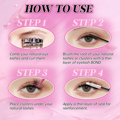 Cluster Lash Glue for Sensitive Eyes