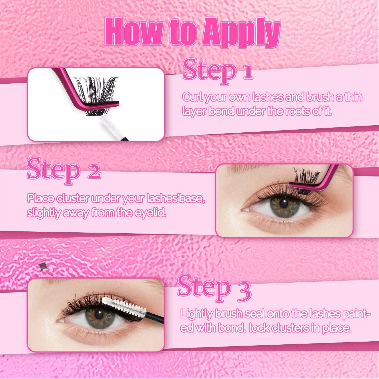 Astra 100D 3D Effect Fluffy Lash Clusters Beginner-Friendly Best at Home Lash Extensions