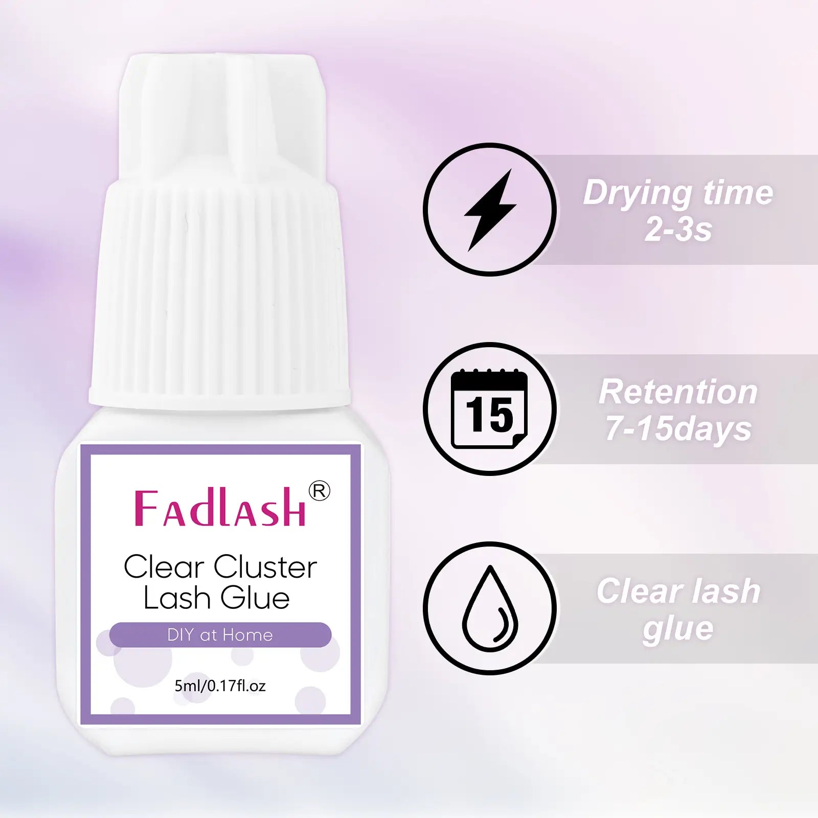 Cluster Lash Glue for DIY Lashes - Clear 5ML