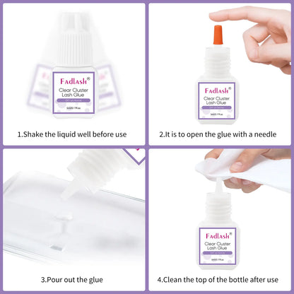 Cluster Lash Glue for DIY Lashes - Clear 5ML