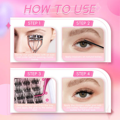 Blooming Lash Extensions DIY 3D Effect Beginner Lashes