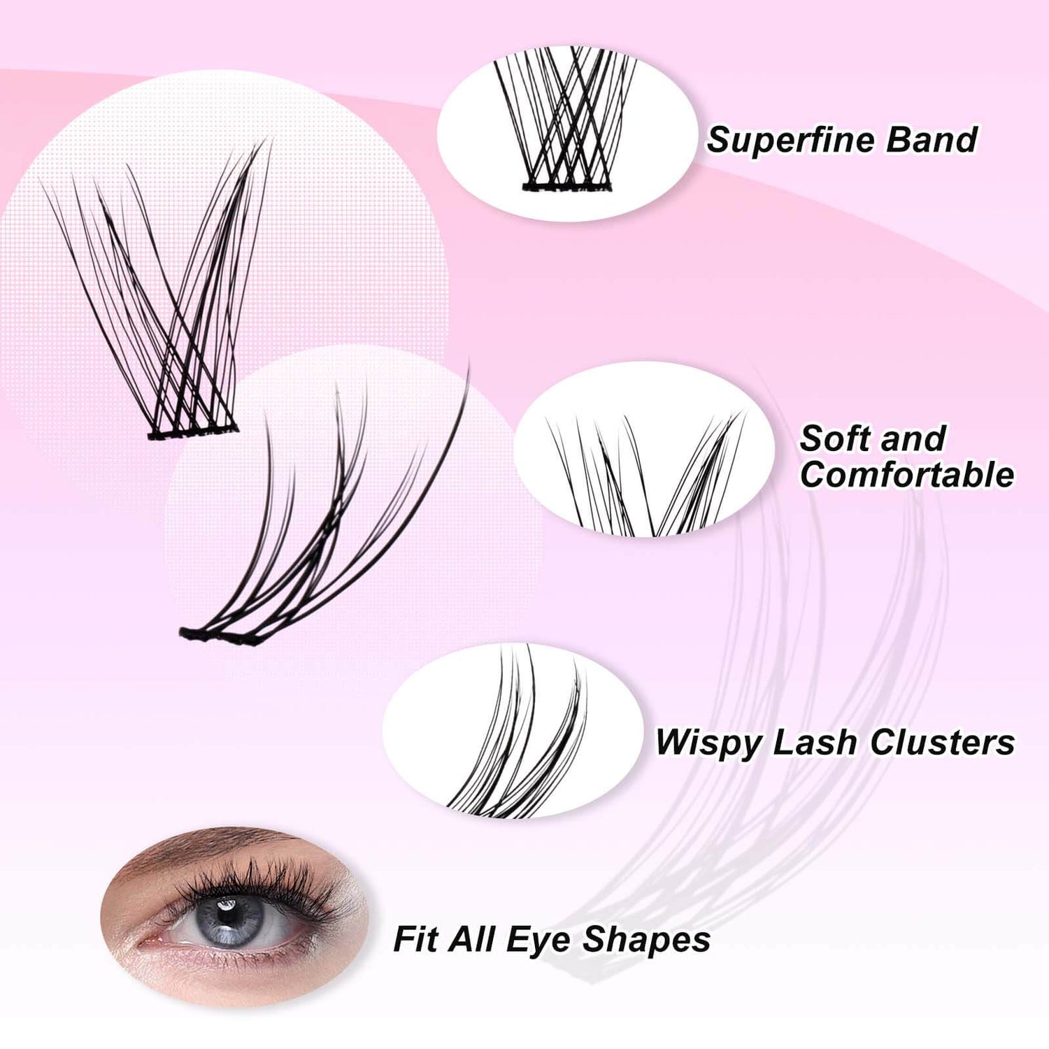 Daily Glam Natural-looking Lash Clusters Soft and Lightweight